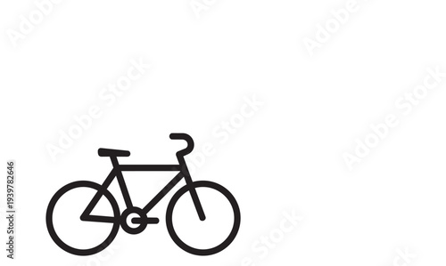 Modern bicycle icon for transportation and cycling enthusiasts