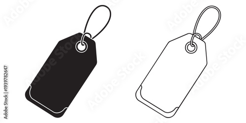 Blank price tags for labeling and organization