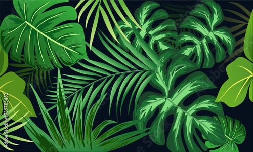 green leaves background