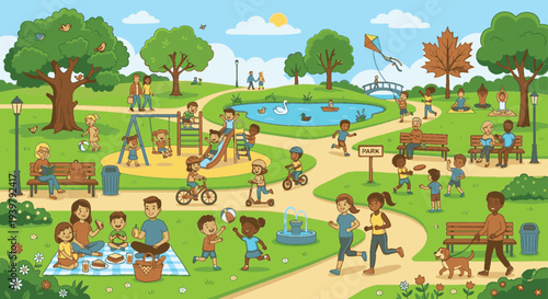 children playing in the park