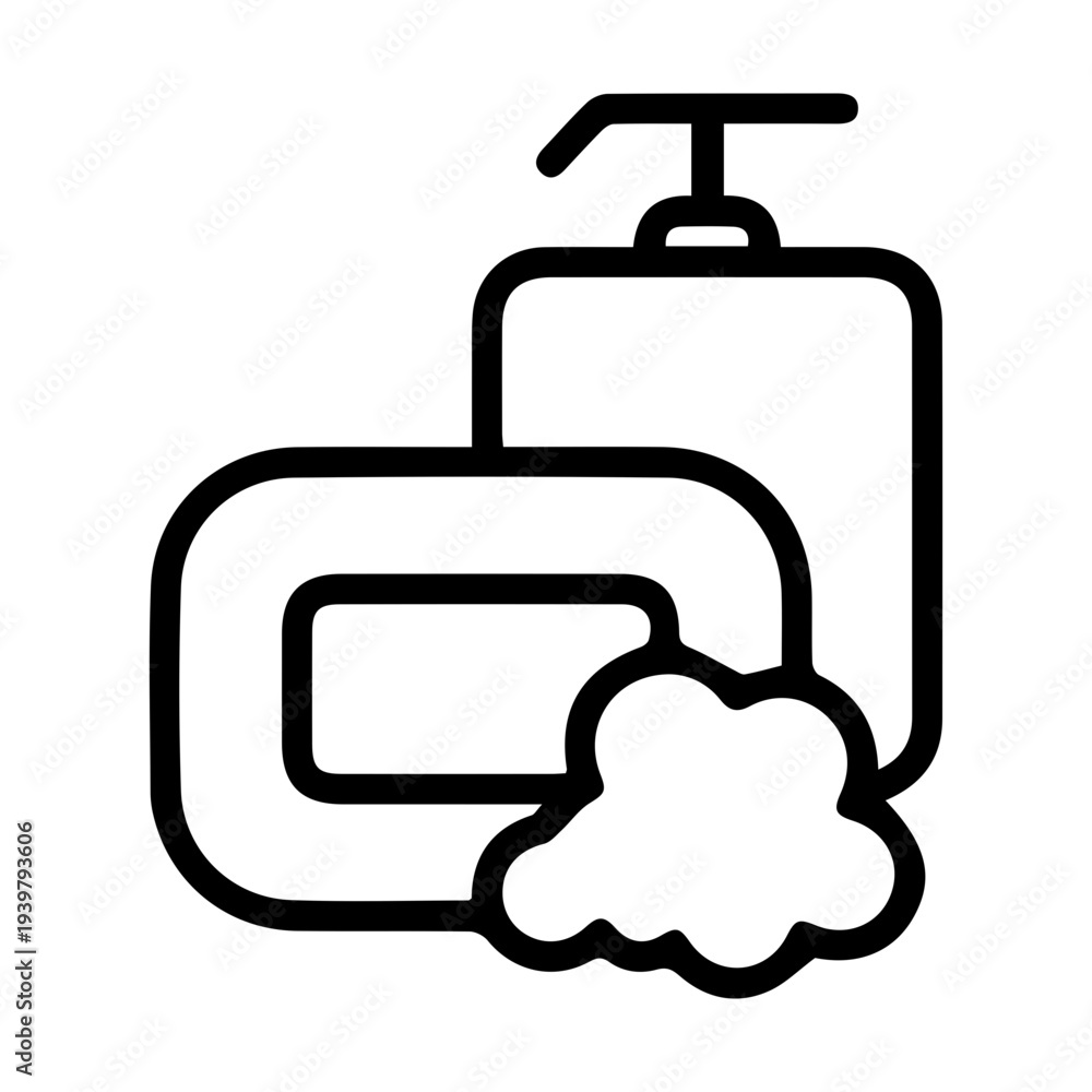 Obraz premium Soap and foam icon