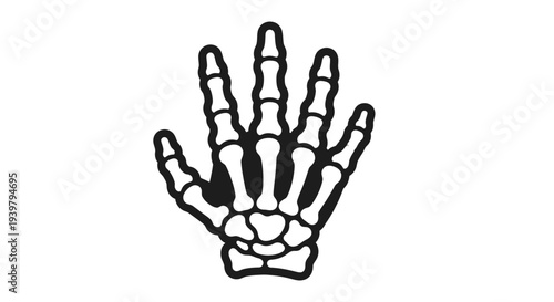 Skeleton Hand Vector Illustration, Halloween Design, Spooky Graphic