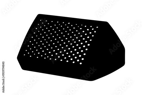 Guitar Pick or Plectrum Icon for Music Instruments and Accessories - Solid Black Icon Set Vector Illustration