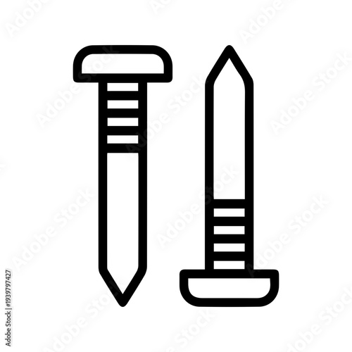Construction Nails Outline Icon