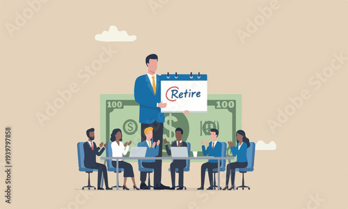  White handwriting meeting teams together on US dollar banknote using as success in investment, deadline or planning for retirement of office salary man