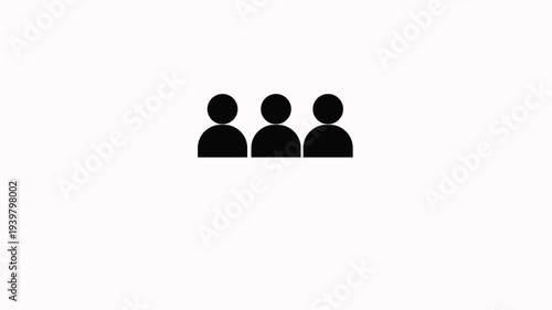 A group of people icon, Animated icon on transparent background, alpha channel included.