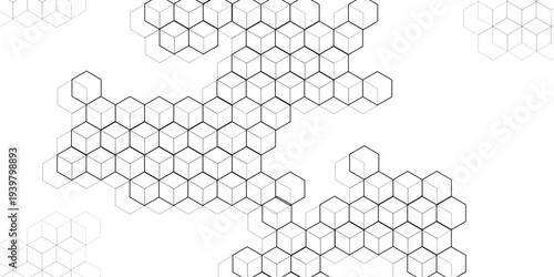 Abstract white background with hexagons . white Hexagonal Background Luxury White Pattern seamless bright white abstract honeycomb background 3D Futuristic abstract geometric mesh cell texture.