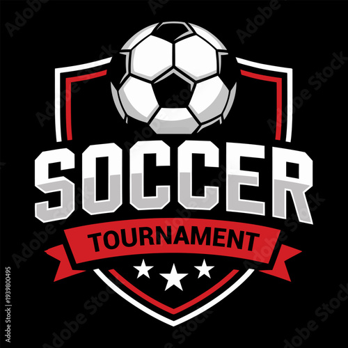 Soccer Football Sport Tournament Badge Logo Design