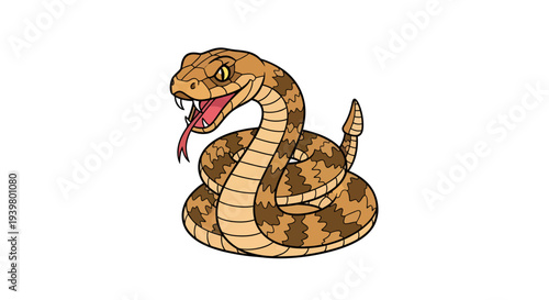 Snake Vector Illustration, Cartoon Style Graphic, Wildlife, Reptile, Design Element