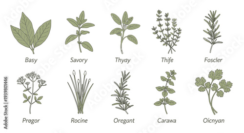 Collection of Herbs and Plants