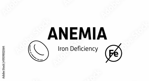 Anemia Iron Deficiency Medical Concept Illustration.