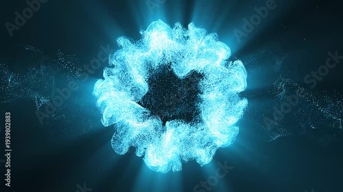 Abstract glowing energy orb futuristic concept for science and technology