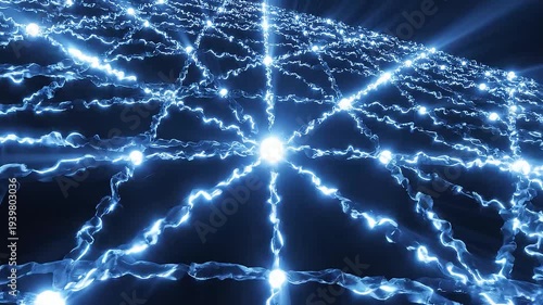 Abstract glowing network visualizing interconnected data connections