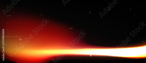 Film burn and light leak overlay on transparent and dark background with warm red and yellow gradient and vintage edge texture.