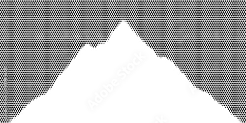 Grunge halftone gradient background. Faded grit noise texture. White and black sand wallpaper. Retro pixelated backdrop. Anime or manga style comic overlay. Vector graphic design textured template