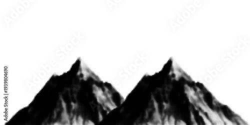 Grunge halftone gradient background. Faded grit noise texture. White and black sand wallpaper. Retro pixelated backdrop. Anime or manga style comic overlay. Vector graphic design textured template