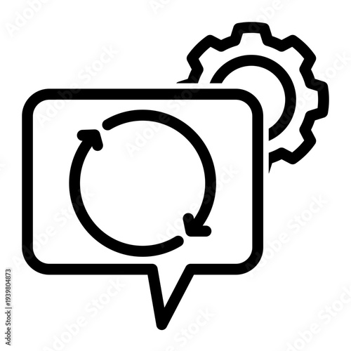 Auto Responder Automatic Message icon from the Digital Business icon collection (Outline Style)