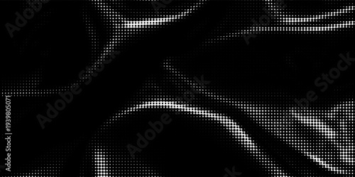 Black white dotted background in pop art retro style, vector illustration
