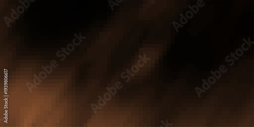 Abstract pixelated dark brown and black gradient background with subtle texture and bokeh effect for digital design and artistic concepts
