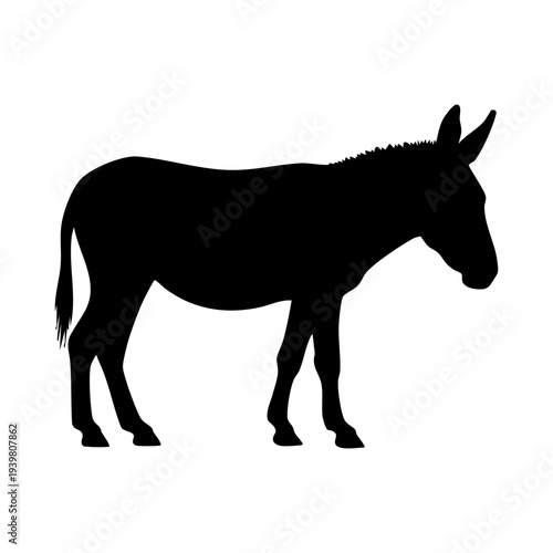Donkey silhouette vector illustration