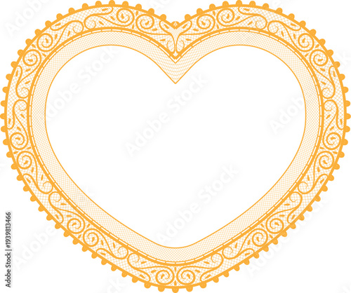 Lace Heart Frame Ornament