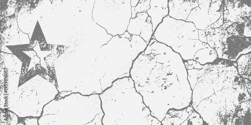 Cracked Paint Texture on Vertical Concrete Wall Panels with Weathered Grunge Surface and Distressed Plaster.