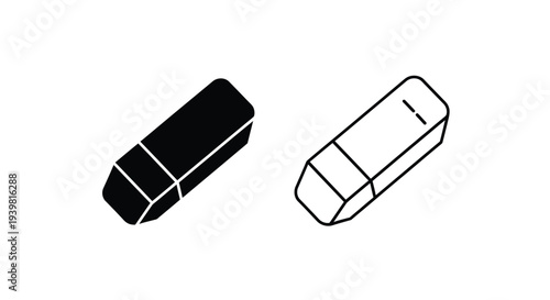 Minimalist eraser design vector Vector