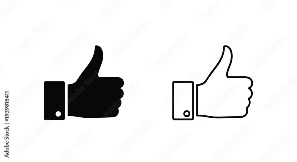 Obraz premium thumb up and down