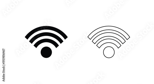 Modern wifi signal icons set Vector