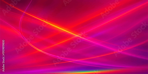 A digital art illustration features an abstract pink and red background with flowing lines, wave patterns, and purple light textures to create a motion design wallpaper with energy and color