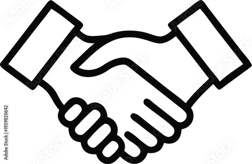 Handshake between two people in a business agreement