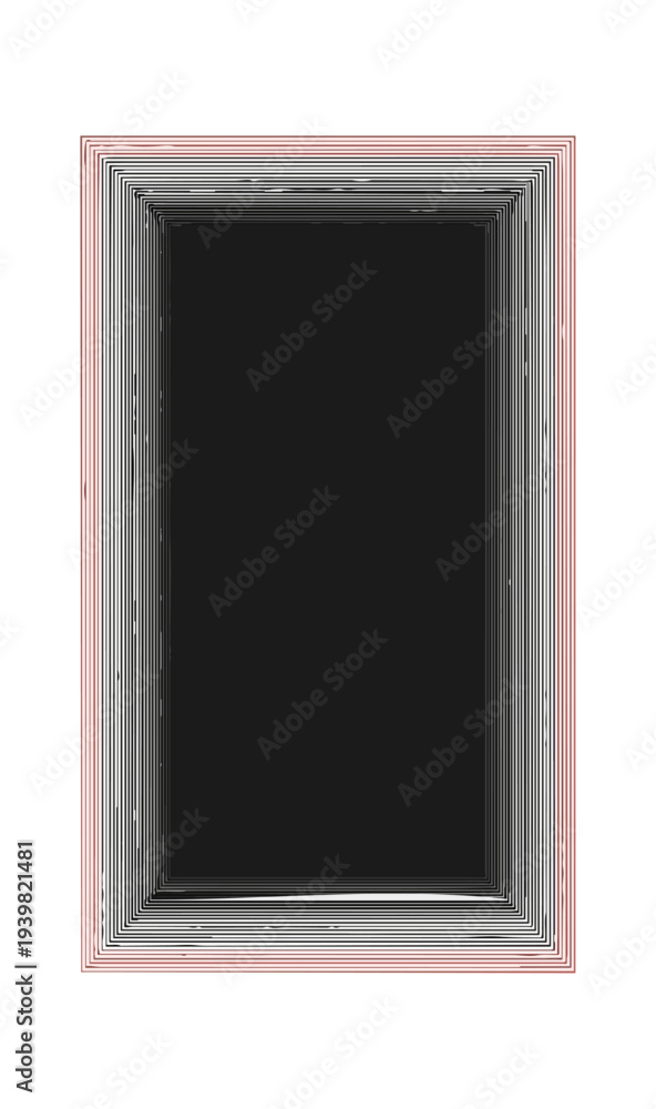 Fototapeta premium Abstract geometric frame design with depth and dimension