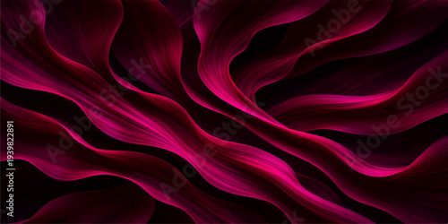 A luxurious red silk and satin fabric background featuring smooth flowing waves and a soft textile texture for an elegant material wallpaper design