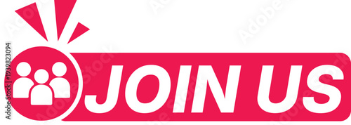 Join us  Team Label – Modern Web Banner Vector with Team Icon