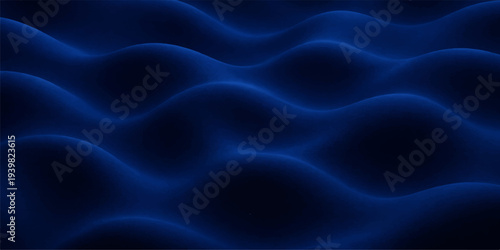 Abstract dark blue and black and white silk fabric texture features smooth flowing waves of luxury satin material with elegant curves and soft purple drapery for a shiny decorative backdrop