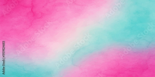 A vibrant abstract purple and pink watercolor painting on vintage grunge paper texture creates an artistic pastel wallpaper design with colorful paint splatters on an old canvas backdrop