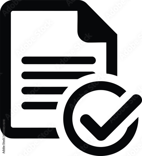 A document with a checkmark indicating approval or confirmation