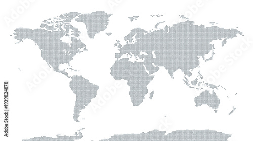 World map illustration on a white background.