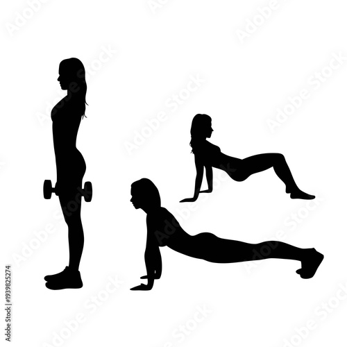 Women engaging in various exercises for fitness and strength training