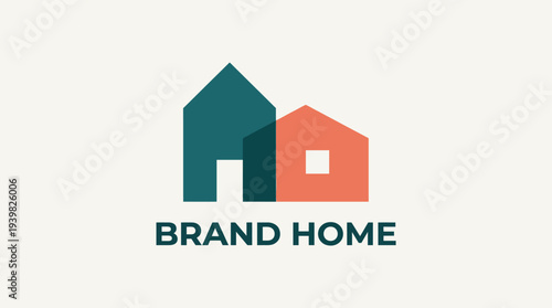 This stylish home logo illustrates a modern branding concept, representing comfort and creativity in design, perfect for real estate or interior design purposes.