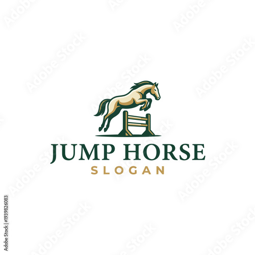 An energetic depiction of a horse leaping gracefully over a hurdle, capturing the spirit of equestrian sports and the bond between horse and rider.