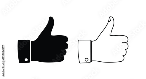 Thumbs up icons - positive feedback Vector