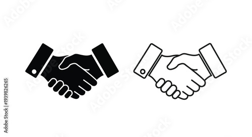 Handshake business deal contract Vector