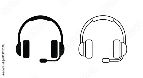Modern headset design comparison Vector