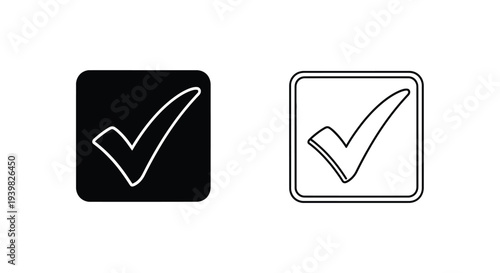 Modern checkmark icons set Vector