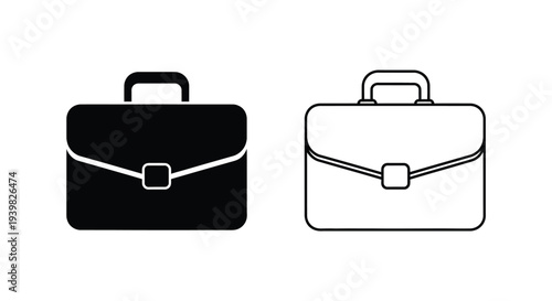 Modern briefcase vector icons Vector