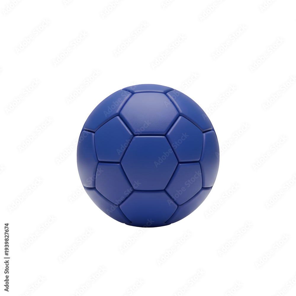 Fototapeta premium A blue soccer ball on transparent background