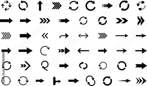 Collection of various arrow symbols and icons