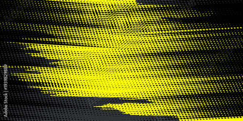 Dots halftone yellow and dark blue color pattern gradient grunge texture background. Dots pop art sport style vector illustration.