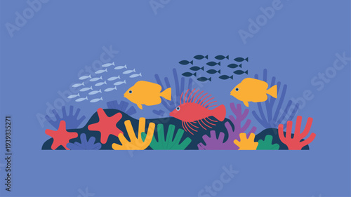 Underwater sea life illustration